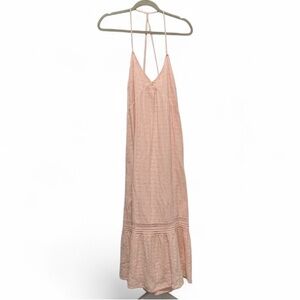 aerie Blush Pink Maxi Dress with Lace Trim